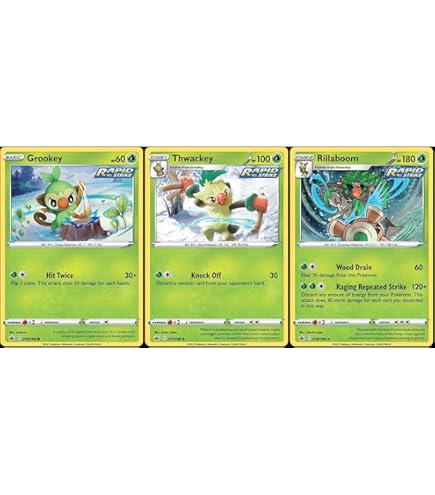 Amazon.com: Rillaboom 015/202 - Sword & Shield - Pokemon Evolution Card Set  - Thwackey Grookey
