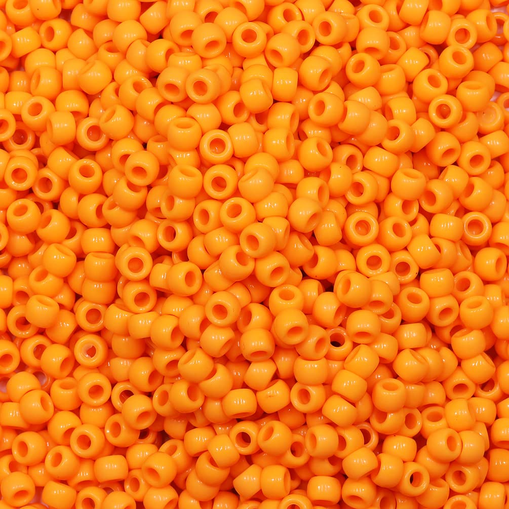 Tibaoffy Crafts Orange Beads 6x9mm,Pony Beads Total About 1000pcs — image 1