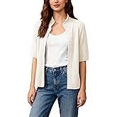 Bankeng Cropped Short Sleeve Cardigan Sweaters for Women Stand Up Collar Button Down Lightweight Knit Sweater Top