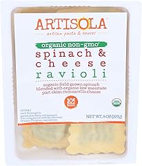 Artisola Pasta, Organic Spinach & Cheese Ravioli, 8 oz