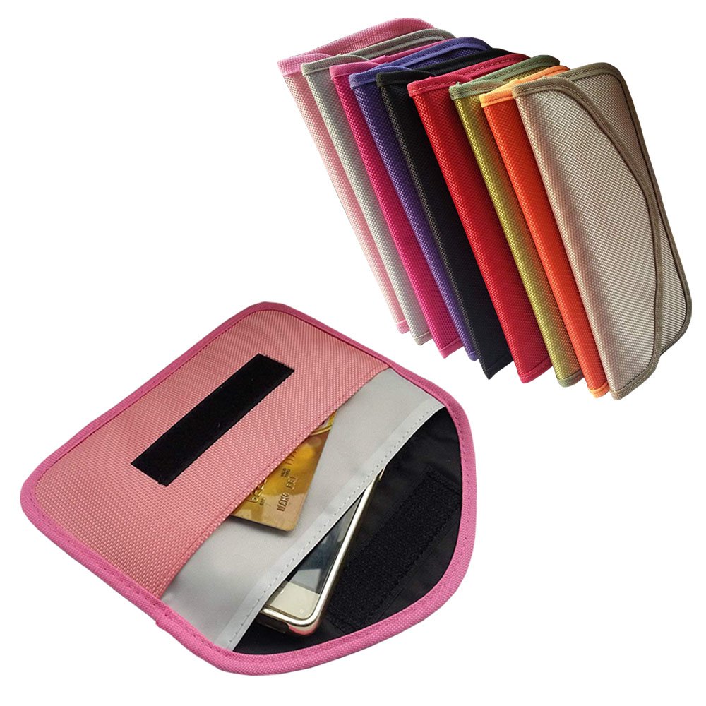 Signal Blocking Bag for iPhone 8 - Cell Phone Privacy Protection Anti-tracking Anti-spying Anti radiation Key Pouch Signal Blocker Signal Shielding Wallet Case Handset Function Bag