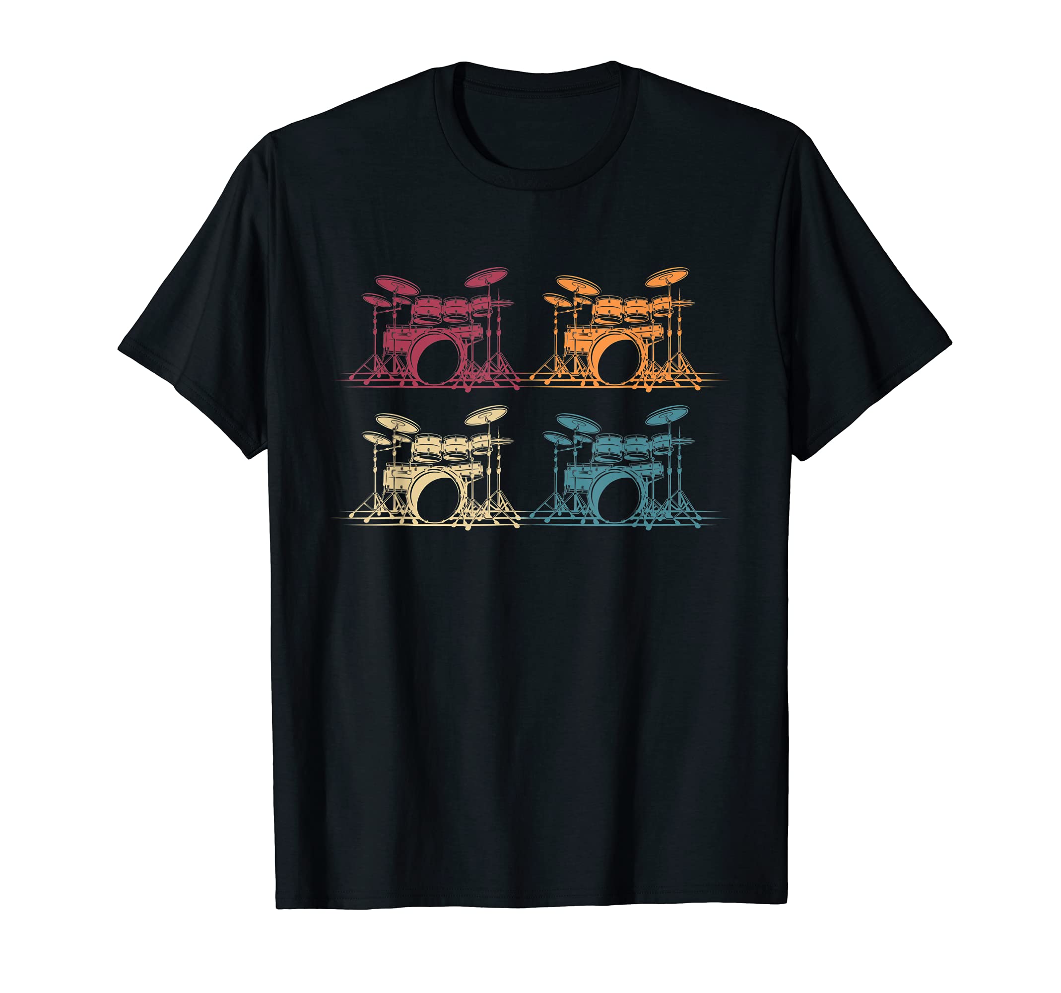 Retro Drum Set Drums Player Percussion Music Drummer Drums T-Shirt