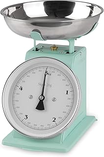 GOURMETmaxx Analog Küchenwaage im Stylischen Retro Old-School Look (Mint)