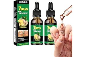 Uosfsrr 7 Days Nail Treatment,Ginger Nail Treatment, Repair Dry Brittle Nails- Nail Strengthener and Hydrating Care (2PCS) (2pcs)