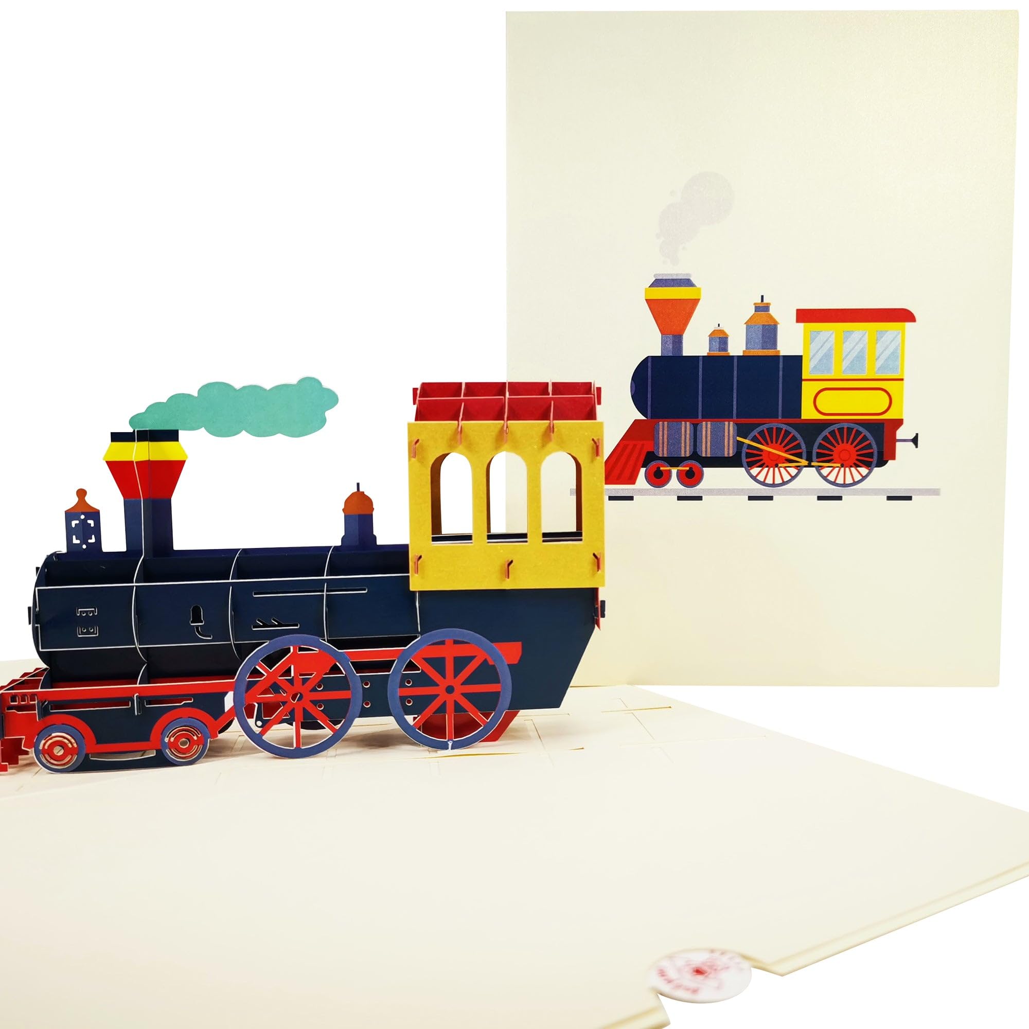 CardPop Colourful Choo Choo Train Pop-Up Card - 3D Pop Up Greeting Card