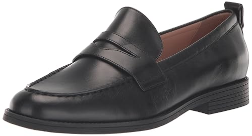 Cole Haan Women's Stassi Penny Loafer, Black Leather, 7.5-C US