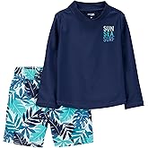 Simple Joys by Carter's Baby-Boys Swimsuit Trunk and Rashguard Set