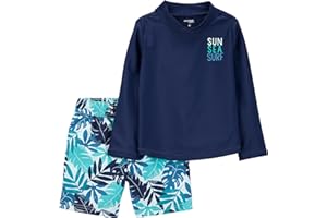 Simple Joys by Carter's Baby-Boys Swimsuit Trunk and Rashguard Set
