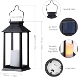 Tomshine Solar Garden Lanterns Outdoor Hanging Waterproof Lights Two Pack Black view 8