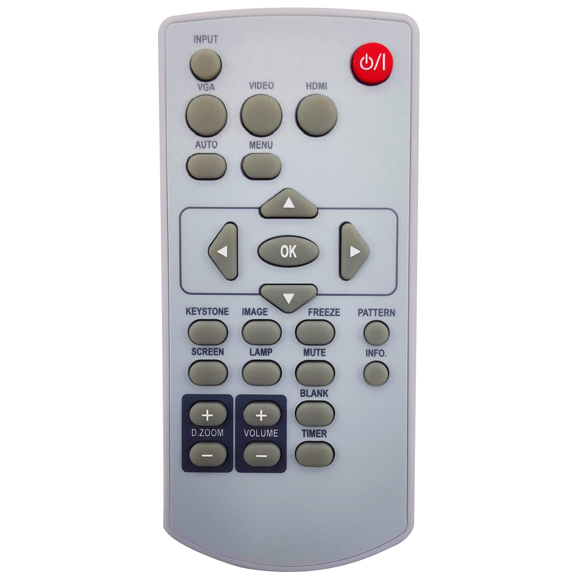 Leankle Remote Controller 63910016 for Eiki Projectors EK-100W, EK-101X, EK-102X, EK-103X, EK-301W, EK-302X, EK-303U, EK-305U