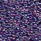 Miyuki Round Seed Beads Size 6/0 20g Amethyst Lined Crystal AB