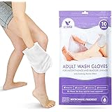 Medcosa Adult Washgloves for Incontinence - Unique Disposable Body Wipes Shaped Like a Glove. Unscented, Premoistened Wet Wip