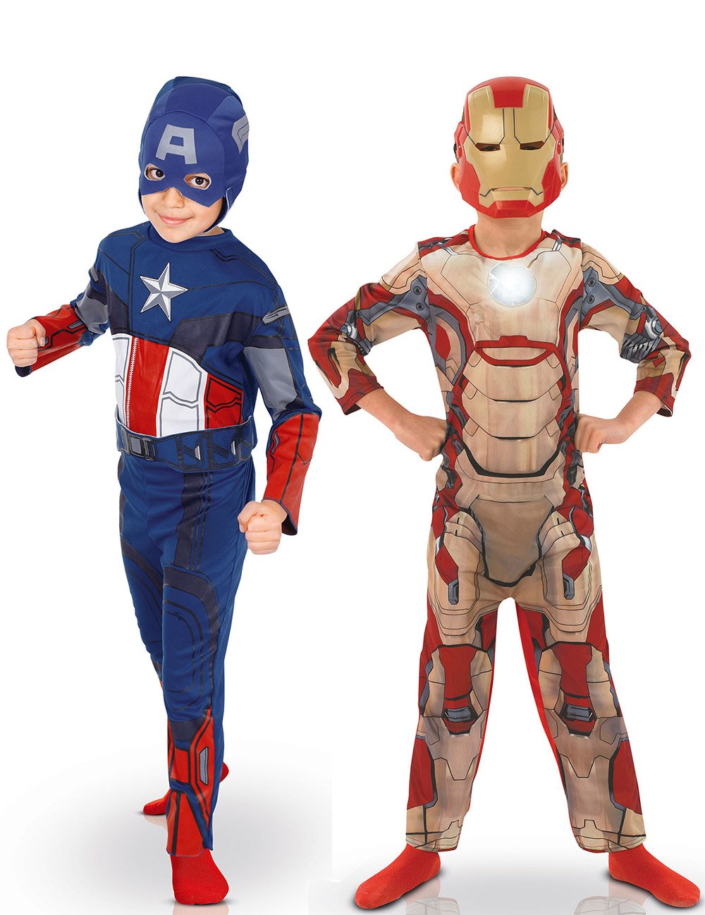 Marvel Pacchetto Travesimento Per Bambino Captain America & Iron Marvel Pacchetto Travesimento Per Bambino Captain America & Iron Man 3 A 4 Anni Amazon Giochi e giocattoli