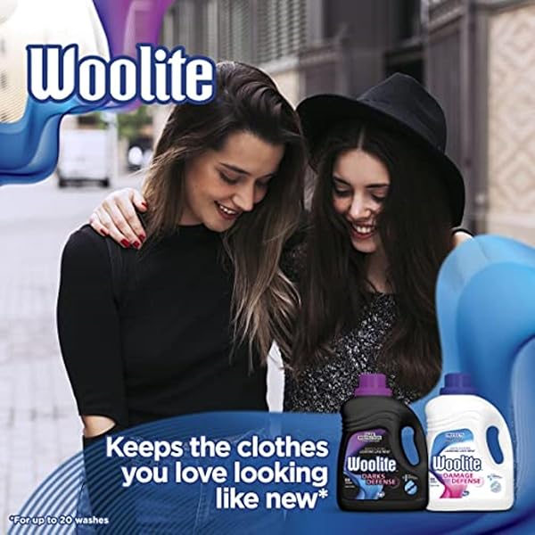 WOOLITE DARKS DEFENSE LIQUID LAUNDRY DETERGENT, LIGHT FRESH SCENT, 66 LOADS, 100 FL OZ