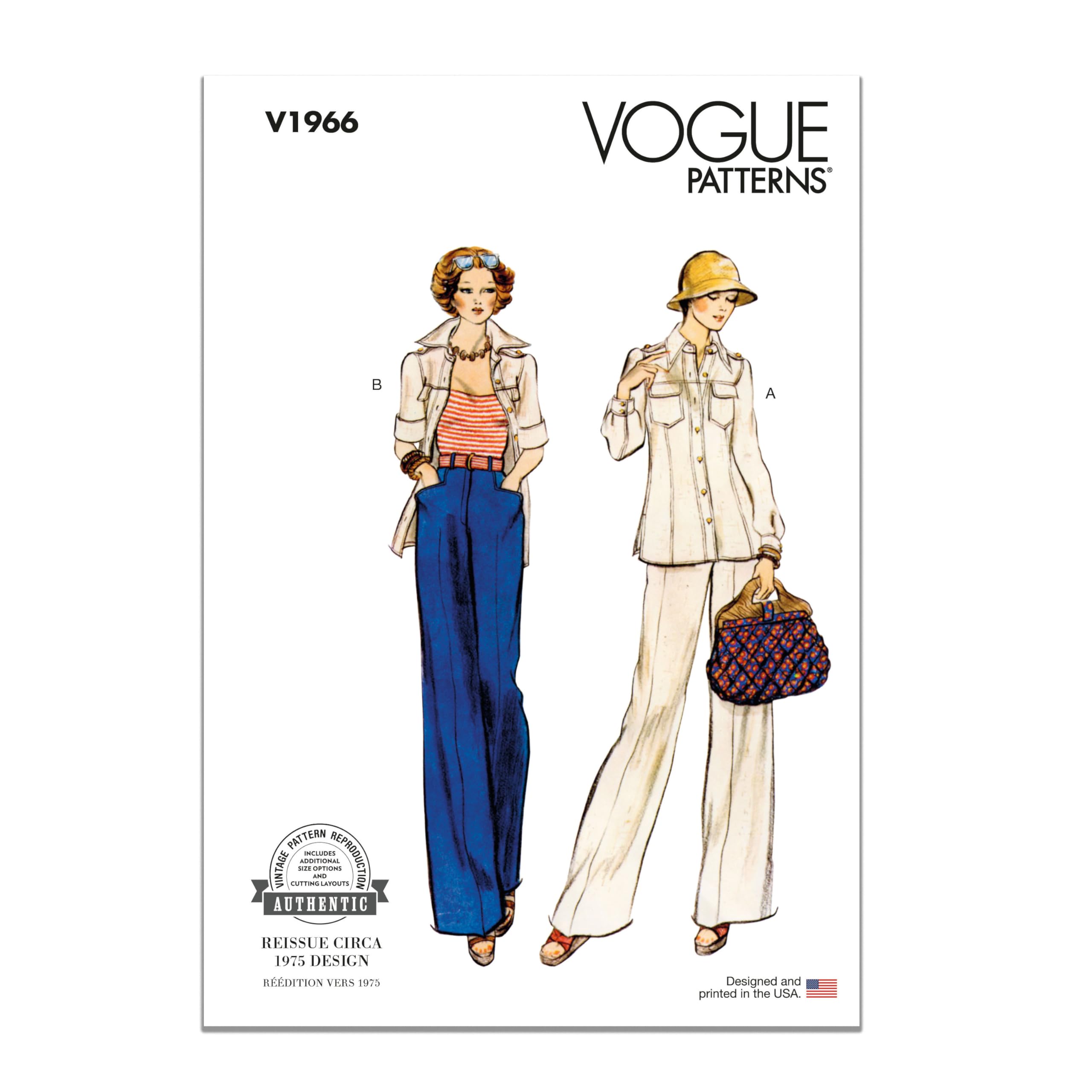 Vogue V1966B5 Misses' Jacket and Pants B5 (8-10-12-14-16)
