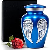 Small Urns for Human Ashes – Mini Keepsake Urn for Ashes to Honor Loved Ones – Holds 3 Cubic Inches – Perfect for Mom, Dad, Baby, or Someone Special (Blue, Small)