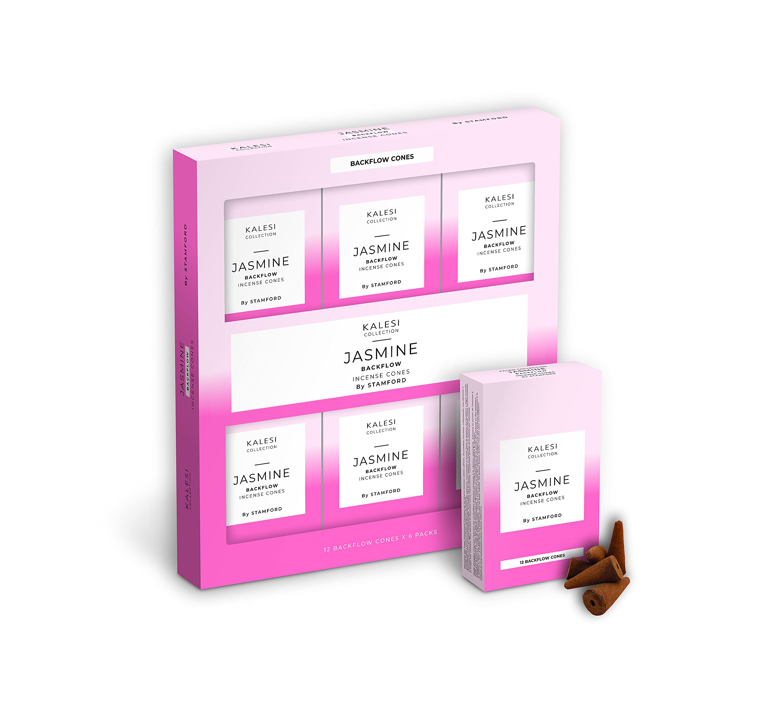 The Kalesi Collection By Stamford Jasmine Backflow incense Cones - Pack of 6