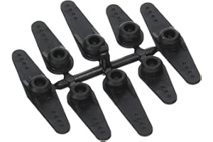 Du-Bro Super Strength Long Futaba Servo Arms, Includes Single and Double Arms, 8-Pack, Black
