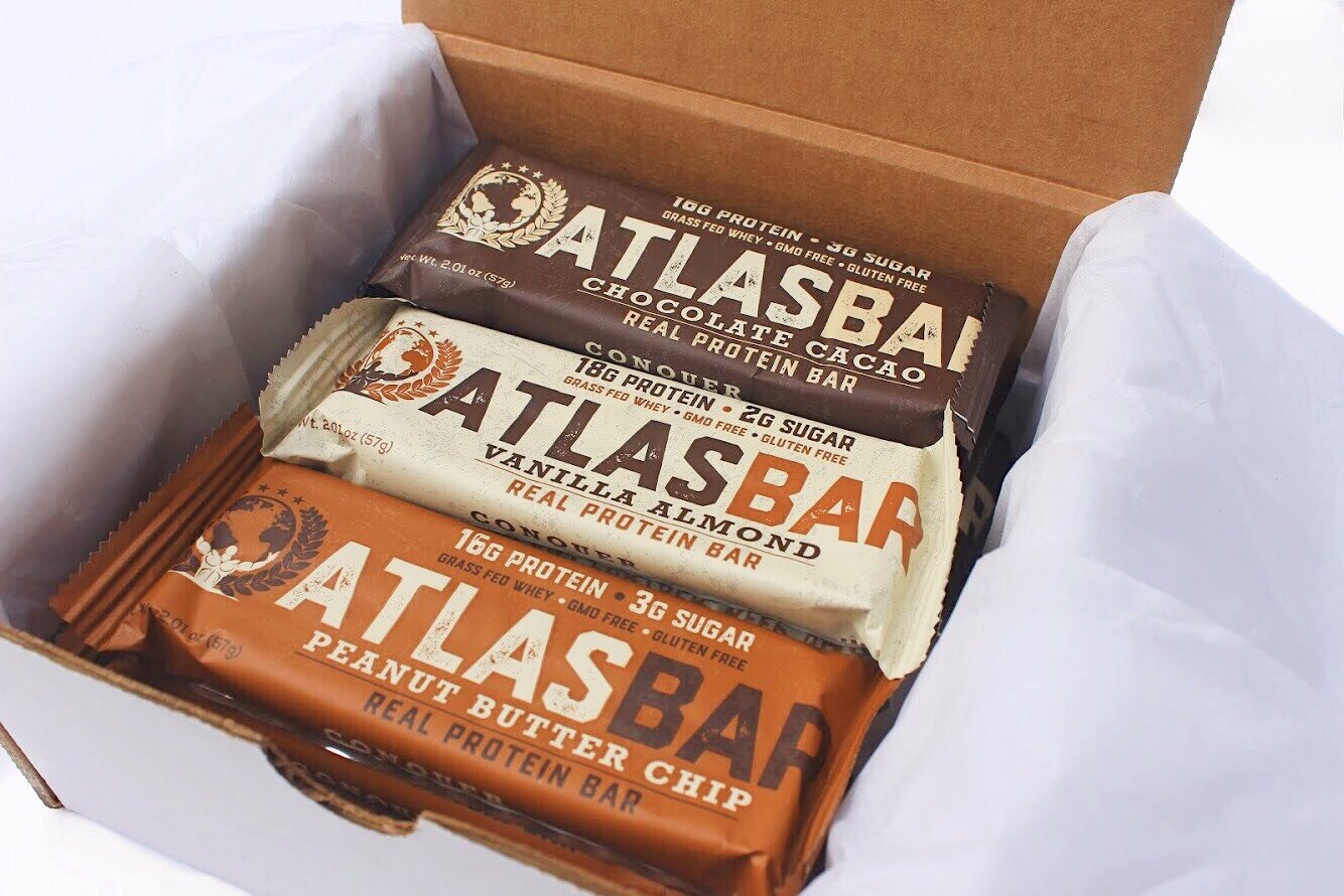 Atlas Bar Keto/Low Carb/All Natural Protein Bar, Variety Pack (12