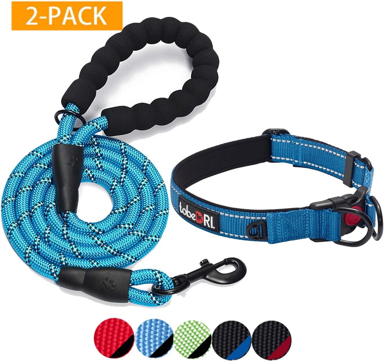 tobeDRI Comfortable Dog Collar Padded with Soft Neoprene