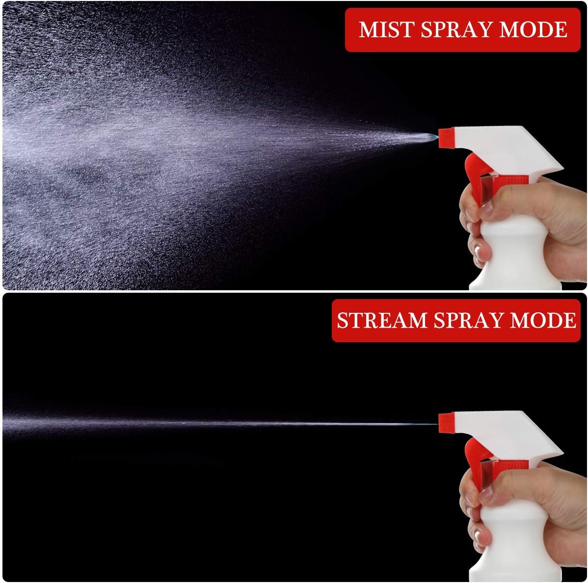 BrightU Plastic Spray Bottle (2 Pack, 16 Oz，All-Purpose) for Home, Garden, Chemicals, and Other Cleaning Solutions, 3 Modes Adjustable Nozzle, 100% Leak-Off, Alcohol Safe : Garden & Outdoor