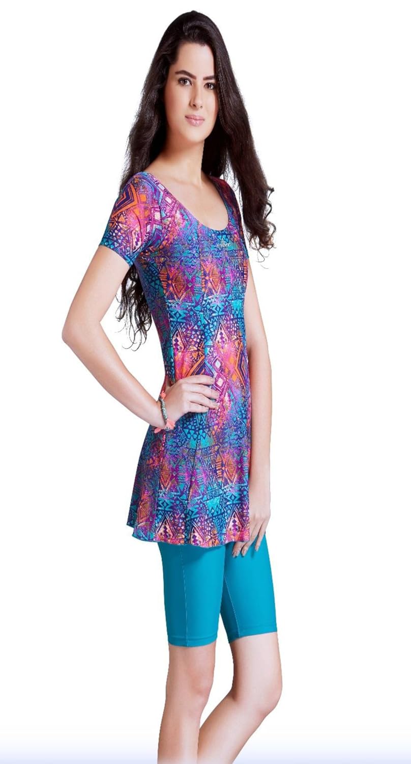 lobster lb-3906 printed women`s swimwear swimsuit - multi