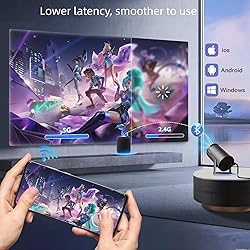 [180°Adjustable Stand] Smart Mini Projector with