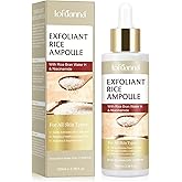 Rice Exfoliation Ampoule, White Rice Exfoliating Serum for Face Gentle Peel, Pore Minimizing & Deep Hydration, Exfoliant for All Skin Types, 100ml (White, 100ml (Pack of 1))