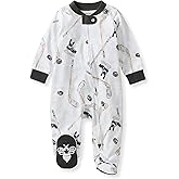 Burt's Bees Baby Boys Sleep and Play PJs, 100% Organic Cotton One-Piece Zip Front Romper Jumpsuit Pajamas