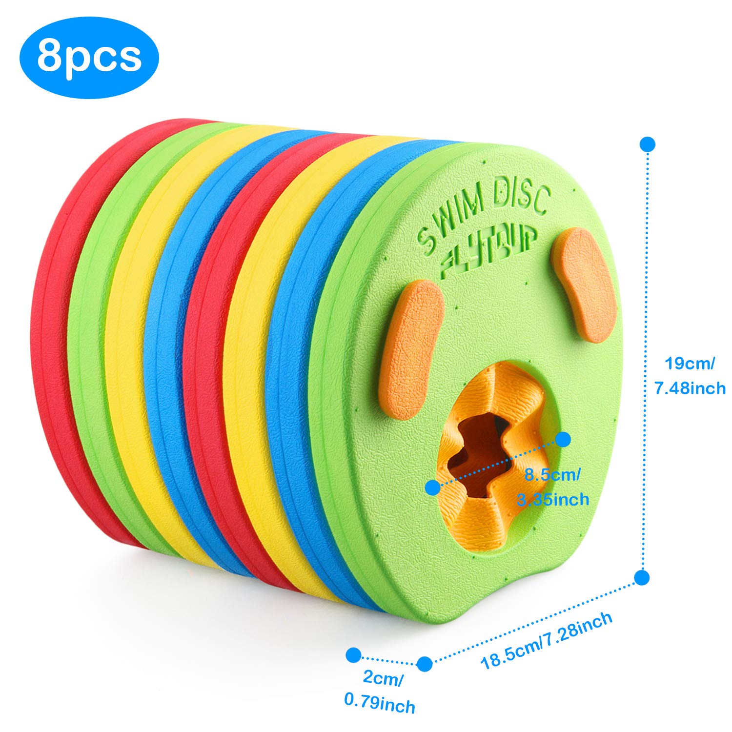 8 Piezas Espuma Mangas del Brazo de Flotabilidad Discos Flotantes Manguitos Natacion Niños