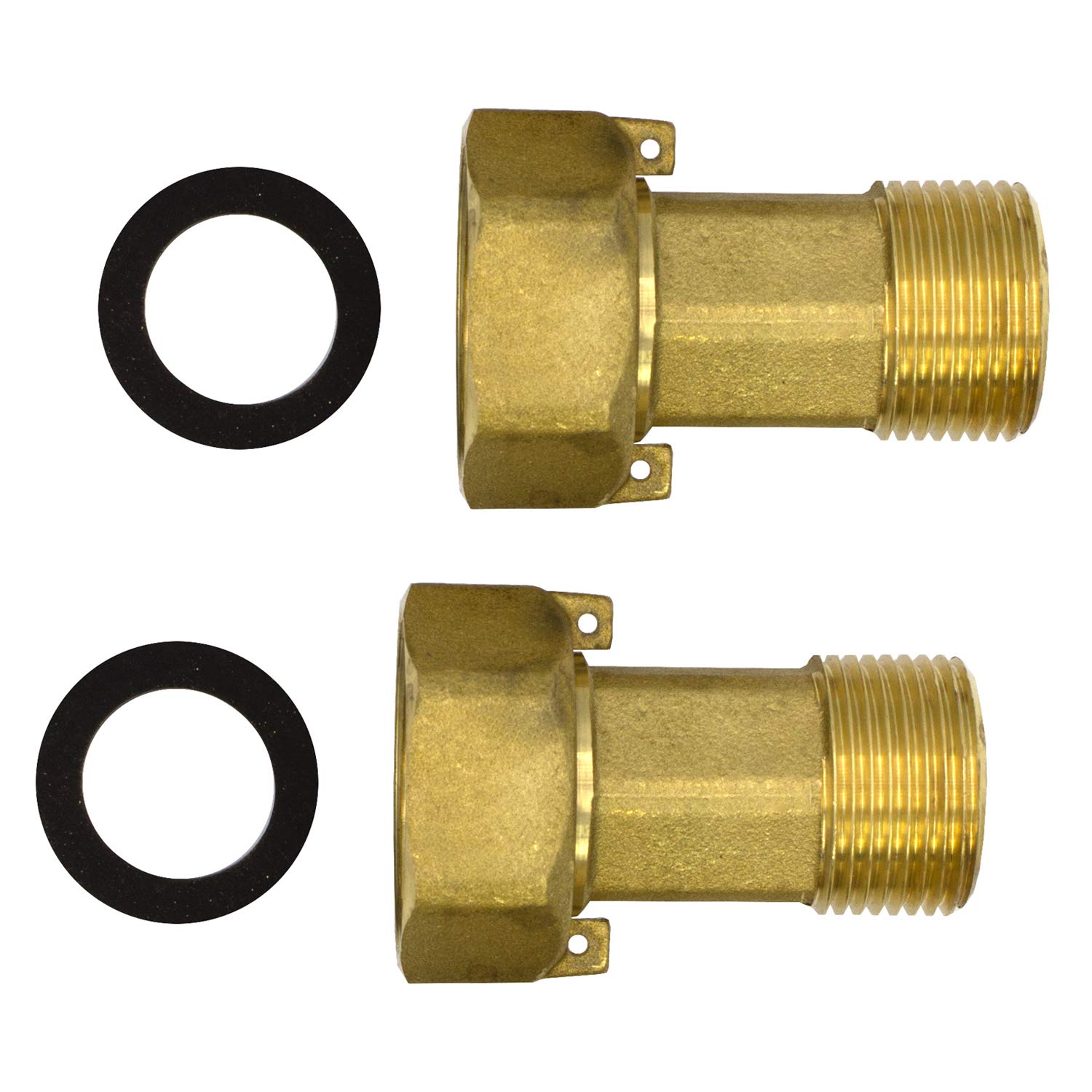VARIOSAN Water meter screw connection, 12623, 1 inch internal thread x 3/4 inch external thread, 2 pieces, brass.