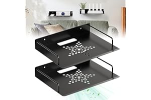 MEEMENG Projector Shelf,Cable Box Wall Mount Shelf, WiFi Router Shelf, Shelf Under tv Wall Mount for Tv Box,Game Console,DVD Player，Modem,Wall Mount Floating Shelf/Rack/Stand/Holder