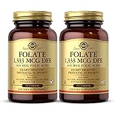 Solgar Folate 1,333 mcg DFE (Folic Acid 800 mcg) - 250 Tablets, Pack of 2 - Prenatal Support - Non-GMO, Vegan, Gluten Free, Dairy Free, Kosher, Halal - 500 Total Servings