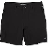 PELAGIC Mako Men's Hybrid Fishing Shorts, Quick Dry Chino, 18 in Outseam | Ultralight recycled 4-Way Stretch fabric, PFAS free water and stain repellency, Zip stash pocket, 8 in Inseam