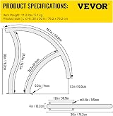 VEVOR 30" x 30" Pool Handrail, Stainless Steel, 375lbs Capacity, 2 PCS view 7