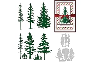 GLOBLELAND Christmas Tree Cutting Dies Pine Tree Carbon Steel Die Cuts Plants Embossing for Scrapbooking Card DIY Craft Decoration