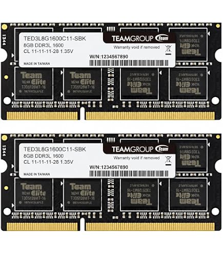 Samsung 8GB PC3L-12800S DDR3-1600 2RX8 Non-ECC SODIMM Memory