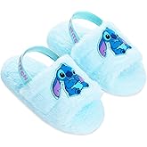Disney Stitch Girls Fluffy Slippers, Comfy Mule House Shoes - Gifts for Kids