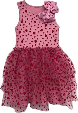 pink and red heart dress