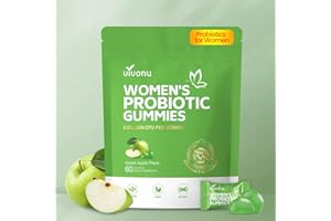 VivoNu Viginal Probiotic for Women, Women Probiotic Gummies, Feminine Balance Gummies, Green Apple Probiotics for Woman Vaginigal Health, Yeast Ph Balance