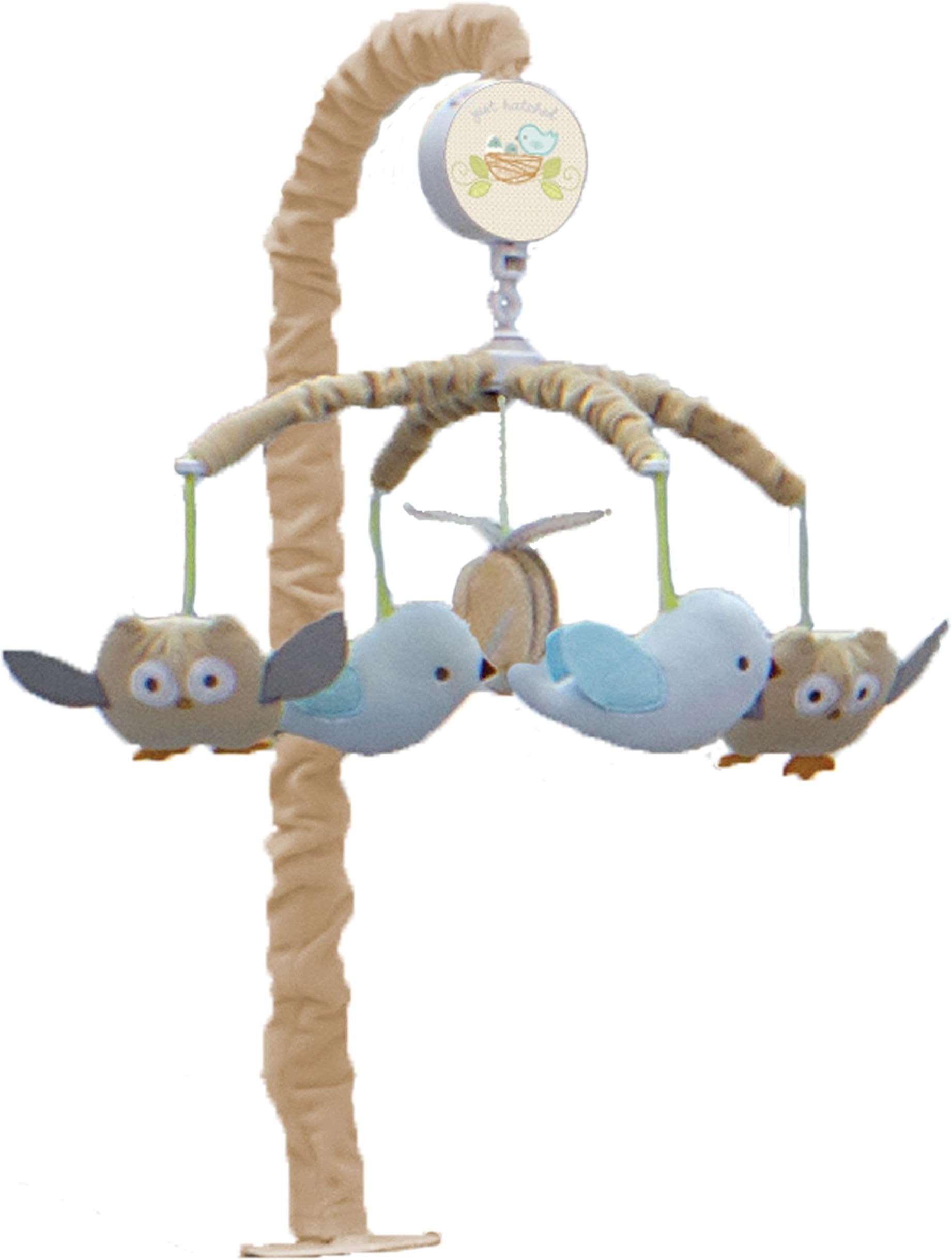 Nurture Nest Owl Musical Crib Mobile, Woodland Birds and Owls