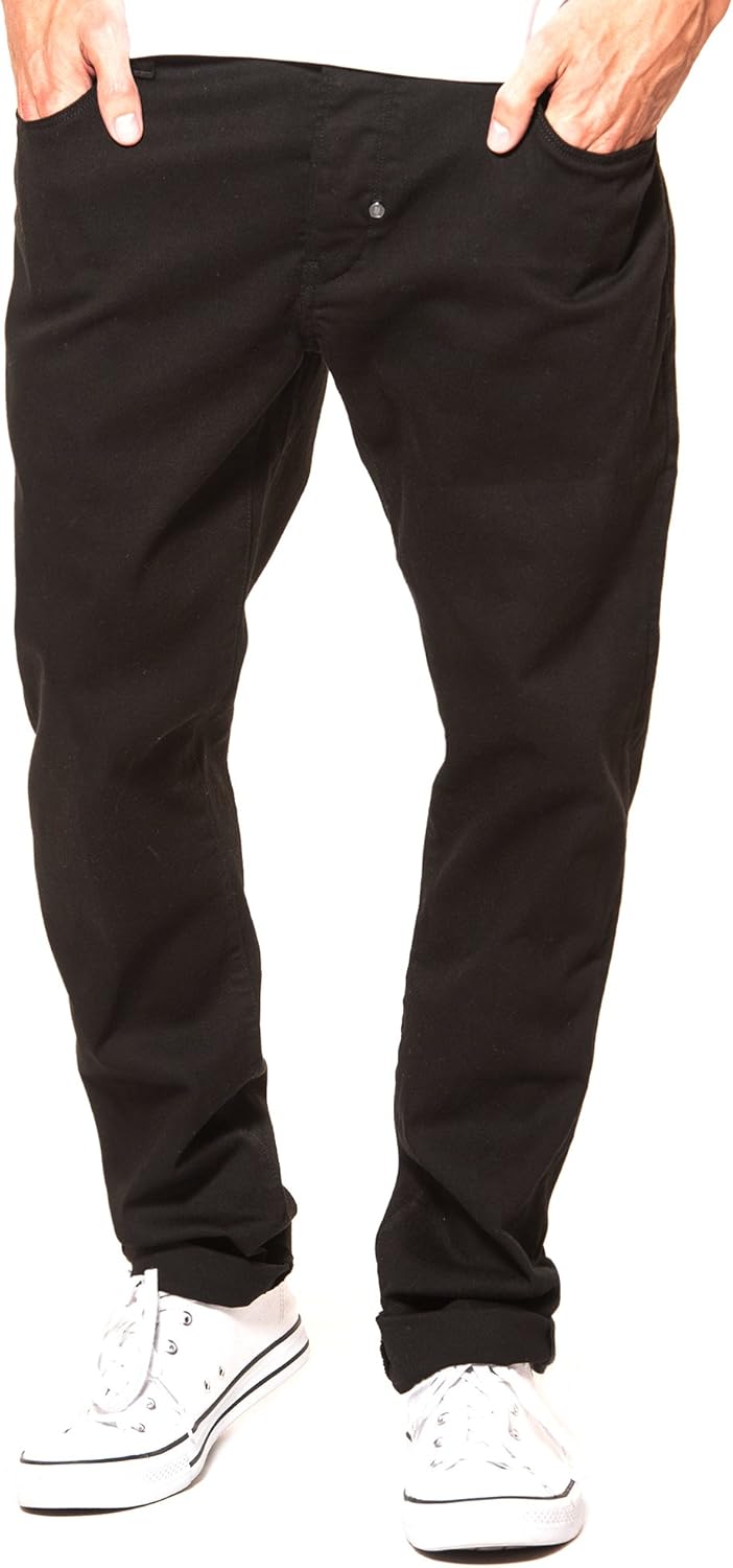883 Police Moriarty LA 383 Black Slim Fit Jeans W38 - L34 Black at Amazon Menâs Clothing store