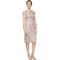 Amazon.com: Alex Evenings Women's Short Embroidered Cocktail Dress, Wedding  Guest (Petite and Regular Sizes), Rose, 4 : Clothing, Shoes & Jewelry