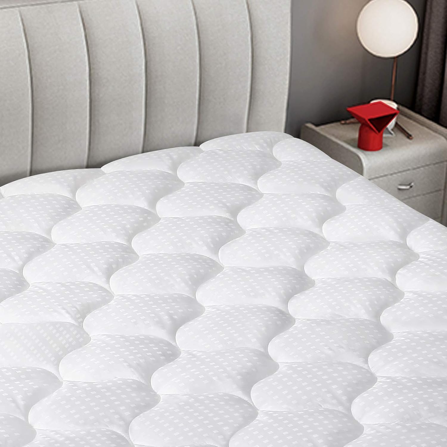 KARRISM King Mattress Pad Cooling Mattress Topper Cover Pillow Top