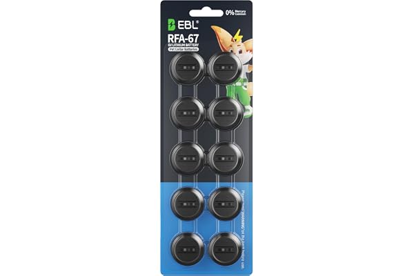 EBL 10 Pack RFA-67 6 Volt Replacement Batteries, 6V Long-Lasting & High Capacity Compatible with PetSafe Pet Dog Electronic C
