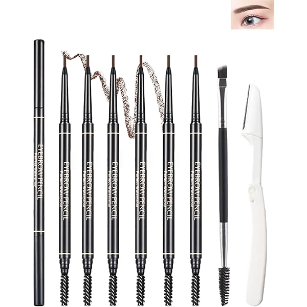 Amazon.com : Kiss Go Brow Eyebrow Wooden Pencil Dark Brown (6