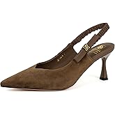 bofdea Women’s Pointed-Toe Slingback Heels, Genuine Leather Upper & Lining, 2.7” (7cm) Mid-Heel Dress Shoes for Work, Wedding & Elegant Outfits