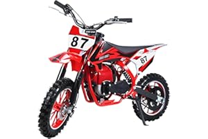 49cc 4-Stroke Kids Dirt Bike,Gas Power Motorbike,Children Pocket Motorbike with Disc Brakes,Off Road Mini Dirt Bike for Child