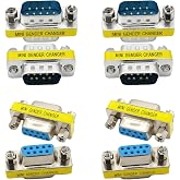 AIMHDUTY RS232 Serial Gender Changer 8-Pack 9 Pin DB9 Male to Male and Female to Female Adapter Coupler Connector for RS232 Serial Cable