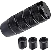 ecocstm Car Shifter Knob, Aluminum Gear Shift Style Knobs, Car Accessories | 3.74" Shift Knob with 3 Threaded Adapters M8 M10 M12 x 1.25 Fit Universal Manual Transmission, Automotive, Trucks (Black)